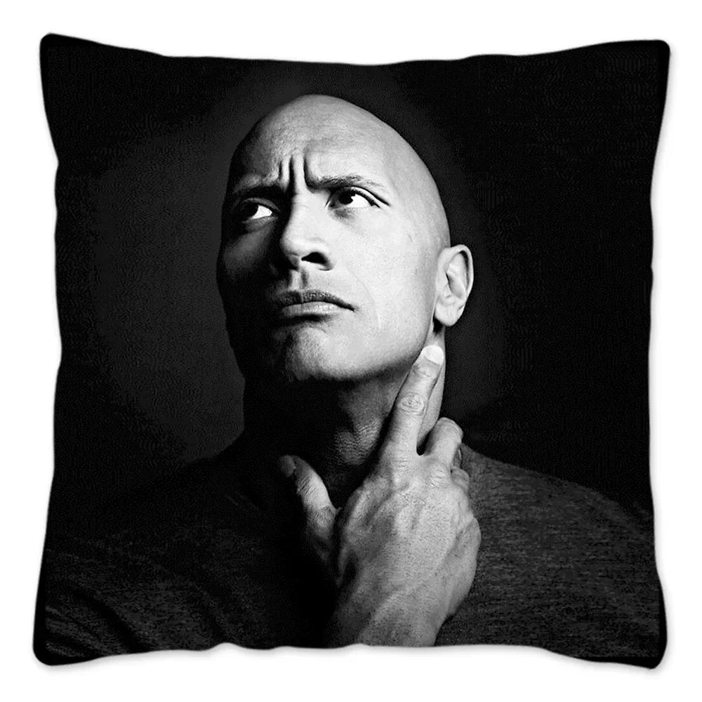 The Rock Face Dwayne Cushion Cover for Sofa Home Decorative American Actor Johnson Throw Pillow Cover Soft Velvet Pillowcase by Geo’s Online Store