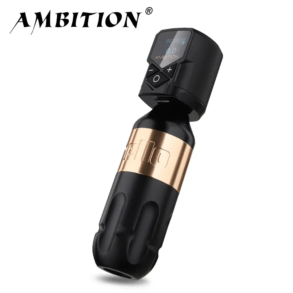 Ambition Tattoo Machine Rotary Pen Kit 2400mAh Wireless Kuark Power Supply Permanent Makeup Eyebrow Lip Tattoo Beginner Artister by Geo’s Online Store