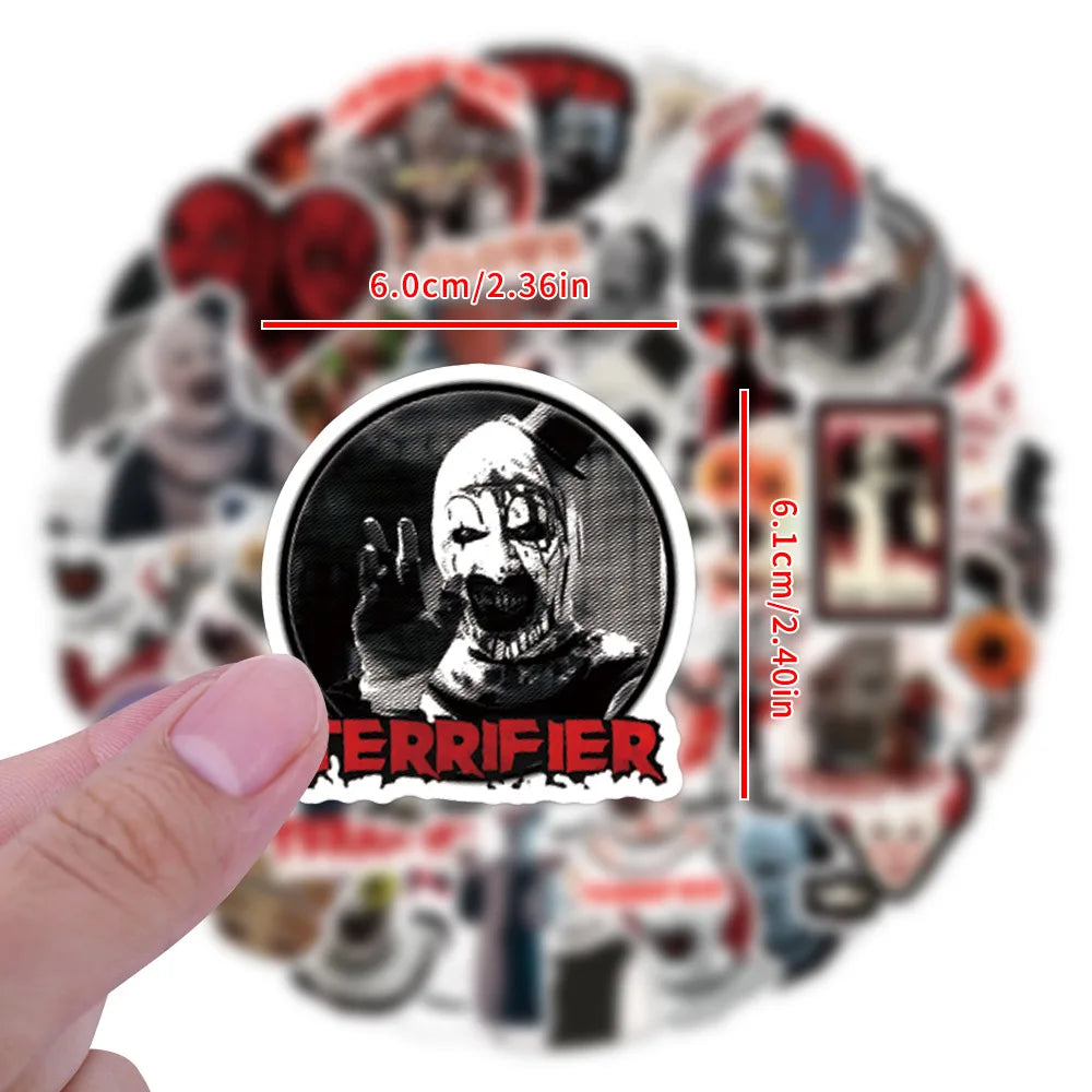 60Pcs Terrifier Halloween Graffiti Stickers Waterproof for Phone Luggage Water Bottle Skateboard Decoration by Geo’s Online Store