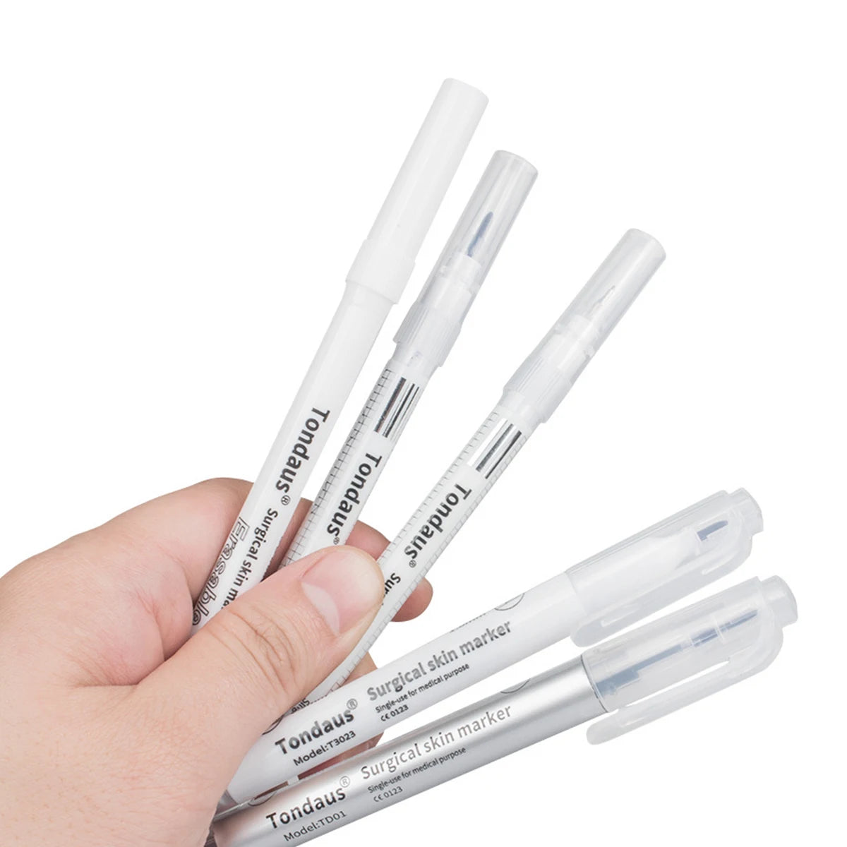 10Pcs Skin Marker Pen Kits Sterilized Package With Ruler Eyelash Extension Tool For Tattoo Piercing Scribe Skin Marker Pen by Geo’s Online Store
