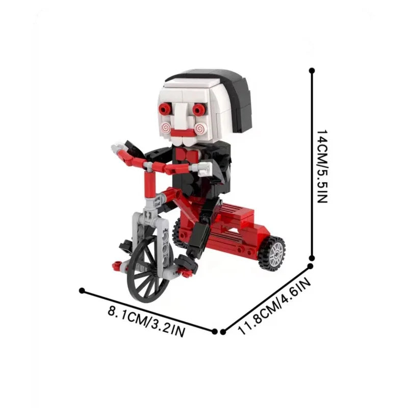 MOC Chainsaw Scary Puppet Billy Doll Building Blocks Horror Movie Murderer Action Figure Puzzle Display Decor Toy For Kid by Geo’s Online Store