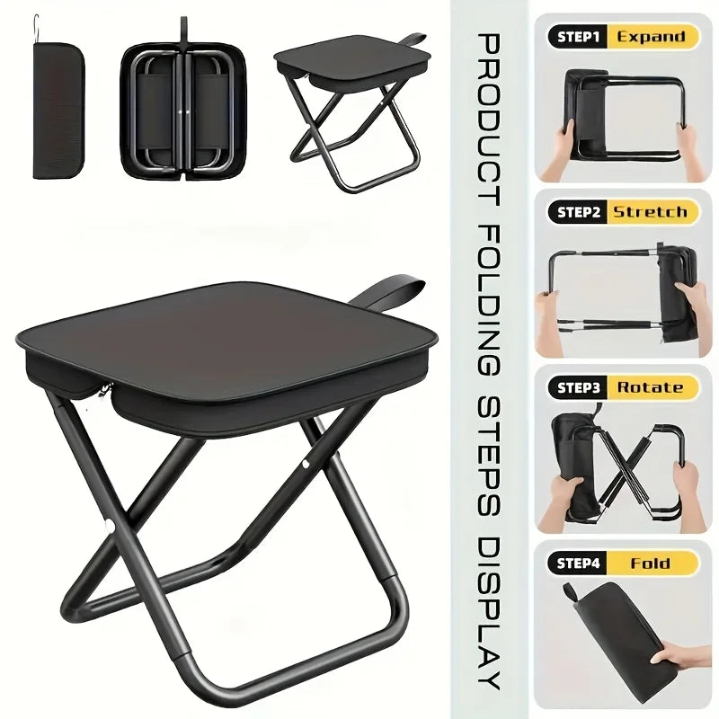 Portable Folding Stool Lightweight Camping Chair Foldable Seat for Fishing Hiking Travel Outdoor & Indoor Use by Geo’s Online Store