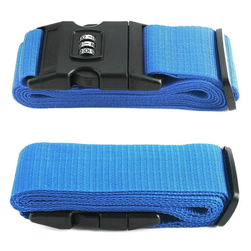 Adjustable Luggage Belts Strong Elastic Extra Safety Travel Suitcase Luggage Baggage Security Straps Tie Belt Carry On Straps by Geo’s Online Store