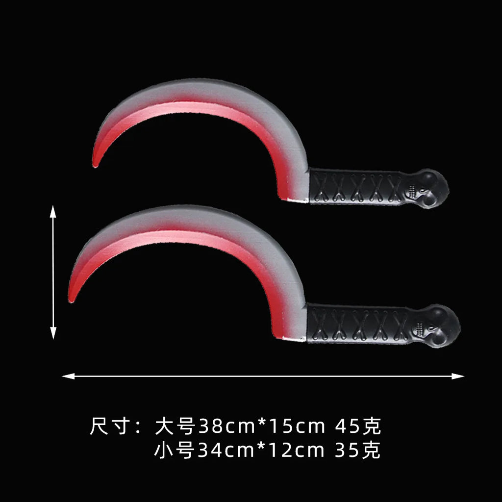 48.5cm/19.09in Plastics Fake Blood Knife Party Supplies Weapon Props Model Halloween Cosplay Funny Gift Collectible Outdoor Toys by Geo’s Online Store