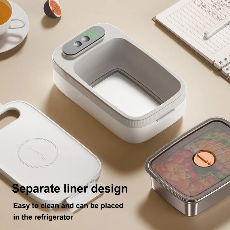 Constant Temperature Electric Lunch Box 14000mAh 1L Large Capacity Electric Lunch Box 304 Stainless Steel Insulation Lunch Box by Geo’s Online Store