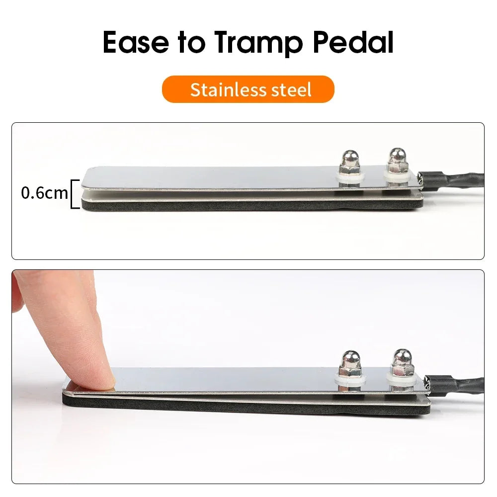 Stainless Steel Tattoo Foot Pedal Mini Switch With Power Cord Clip Tattoo Machine Power Controller Tattoo Accessories Tattoo Kit by Geo’s Online Store