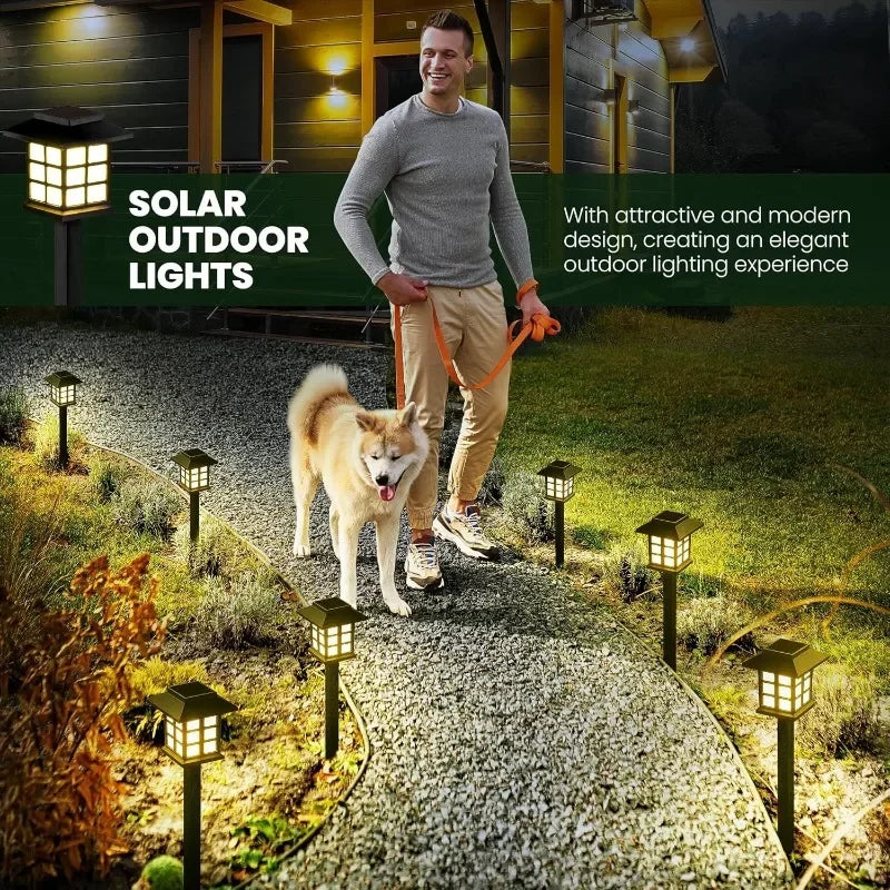 2 Pack Solar Pathway Light Outdoor Solar Lamp Waterproof Landscape Lighting for Garden Yard Patio Walkway Driveway Camping Decor by Geo’s Online Store