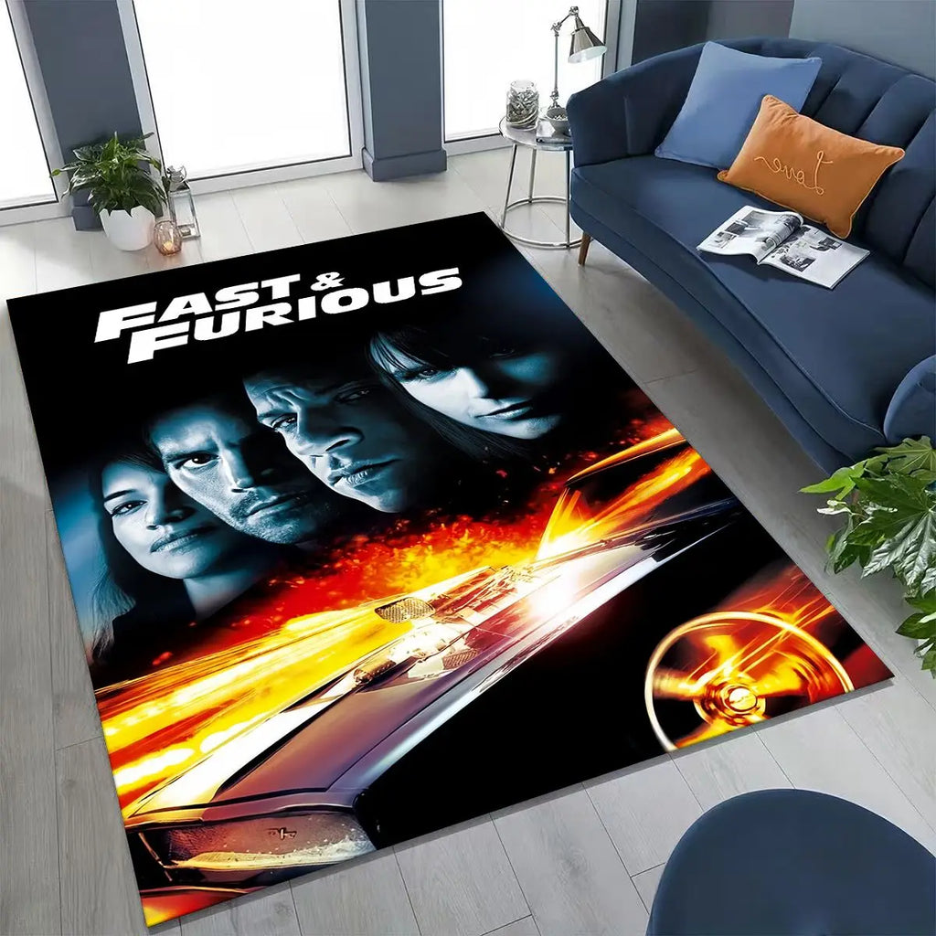 Fashion Fast & Furious X Dominic Art Carpet Rug for Bedroom Living Room Sofa Home Doormat Decor,Large Kid Non-slip Floor Mat by Geo’s Online Store