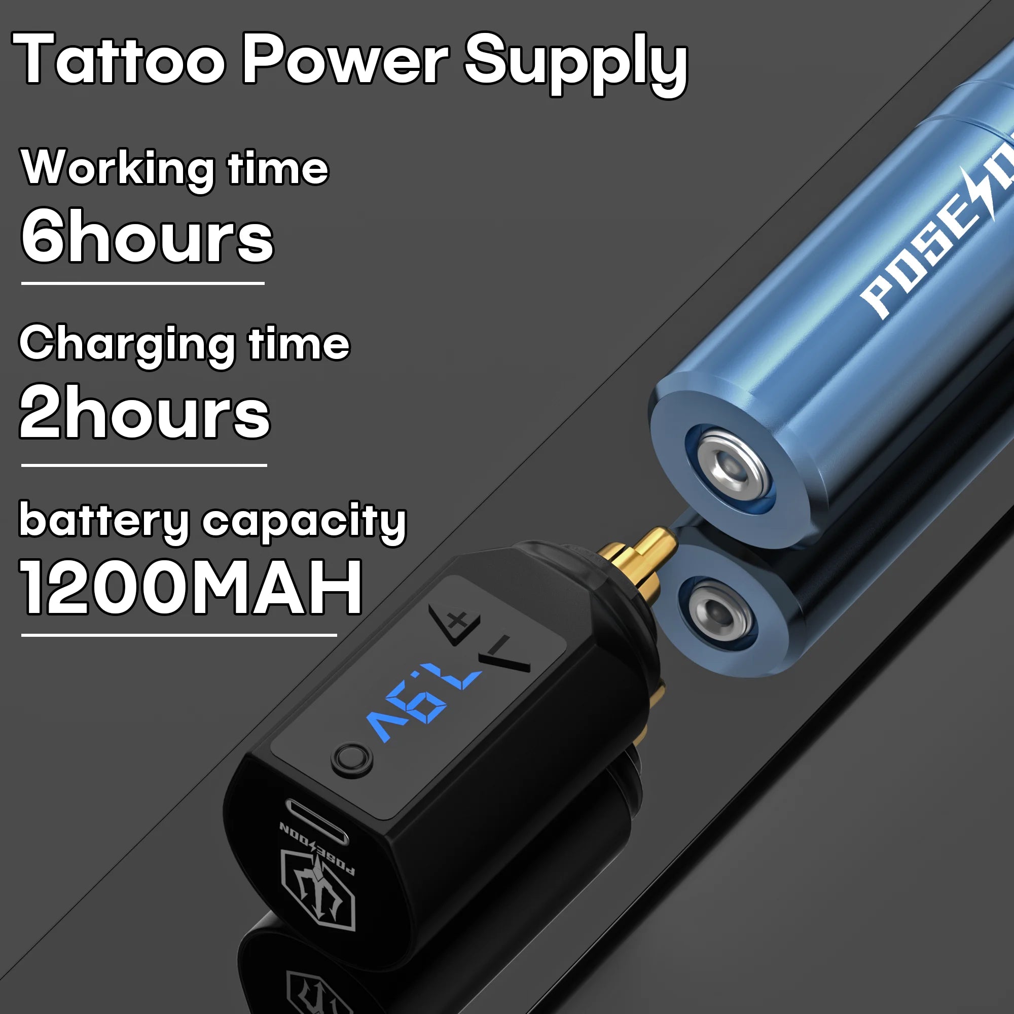 Tattoo Kit POSEIDON V5 High Quality Tattoo Pen Kit For Permanent Makeup Tattoo Machine Wireless Tattoo Power Supply Tattoo Kit by Geo’s Online Store