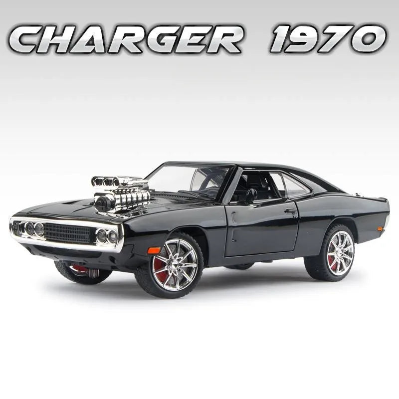 1/24 Fast & Furious 7 Dodge Charger R/T Diecast Alloy Miniature Toy Car Model Pull Back Sound Light Collection Gift For Boy Kid by Geo’s Online Store