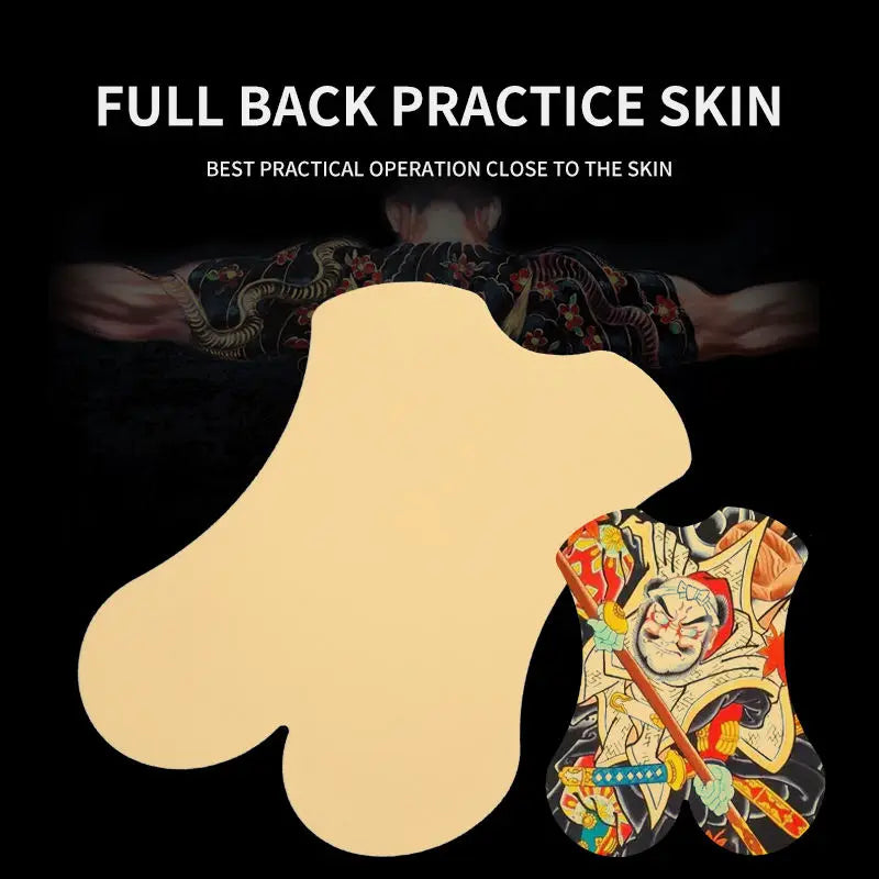 YILONG Silicone Full Back Tattoo Practice Skin 3MM Fake Skin Double-Sided for Permanent Makeup Tattoo Accessory by Geo’s Online Store