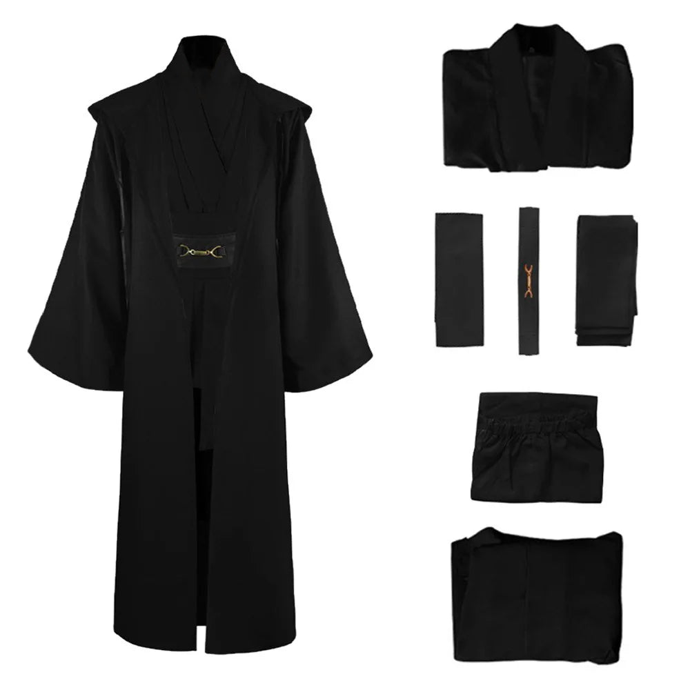 Obi Wan Kenobi Jedi Cosplay Costume Adult Unisex Coat Friar Uniform Robe Full Set Accessories Halloween Carnival Outfits by Geo’s Online Store