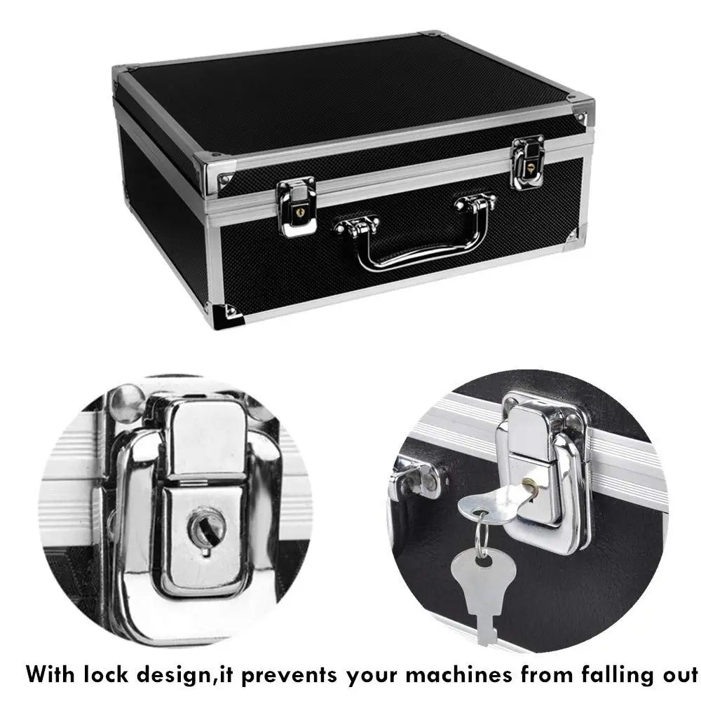 Large Tattoo Kit Case Box Aluminum Tattoo Machine Case Makeup Carry Box 2 Colors Storage Carrying Case for Tattoo Accessories by Geo’s Online Store