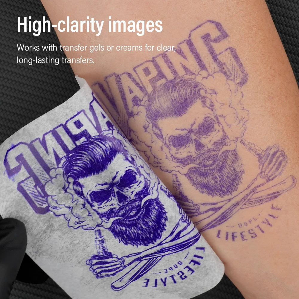 20/100pcs Tattoo Transfer Paper Carbon Thermal Stencil 4 Layered Sheet Tattoo Paper Copy Paper Tracing Paper for Tattoo Supplies by Geo’s Online Store