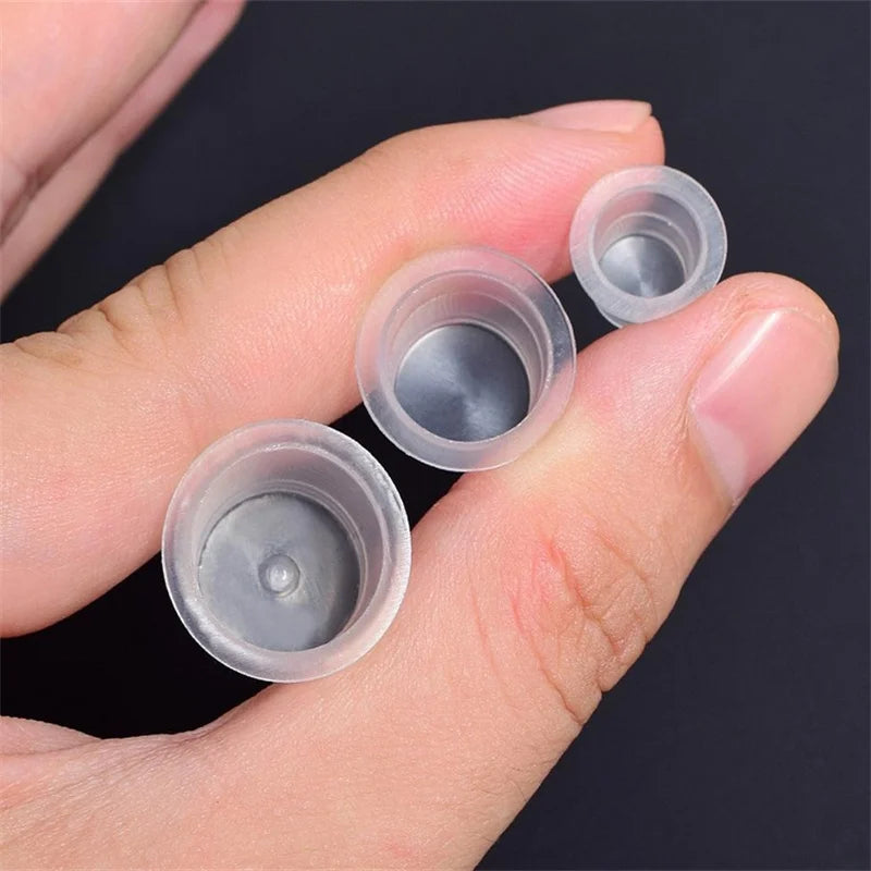 100pc S/M/L Plastic Disposable Microblading Tattoo Ink Cups Permanent Makeup Pigment Clear Holder Container Cap Tattoo Accessory by Geo’s Online Store