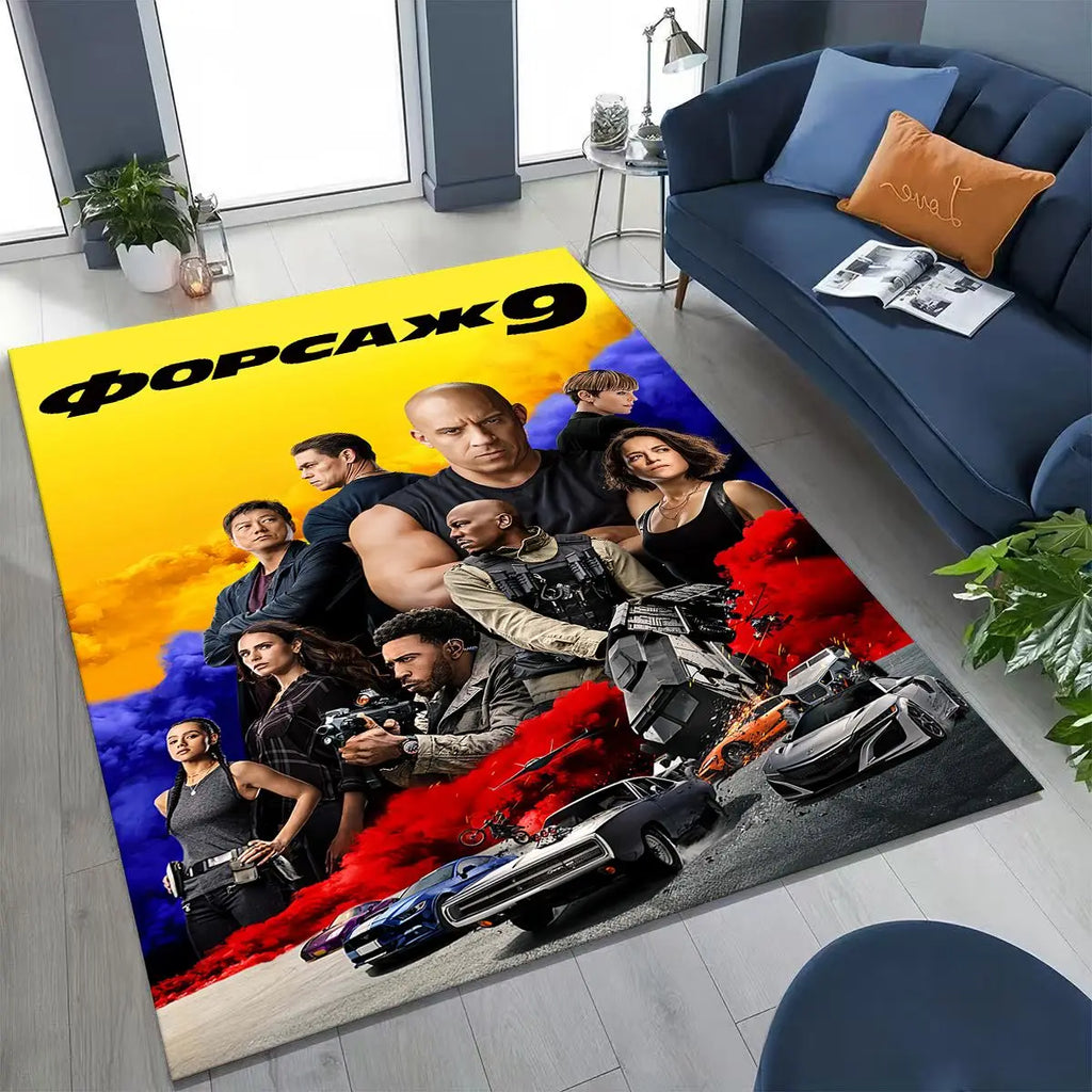 Fashion Fast & Furious X Dominic Art Carpet Rug for Bedroom Living Room Sofa Home Doormat Decor,Large Kid Non-slip Floor Mat by Geo’s Online Store