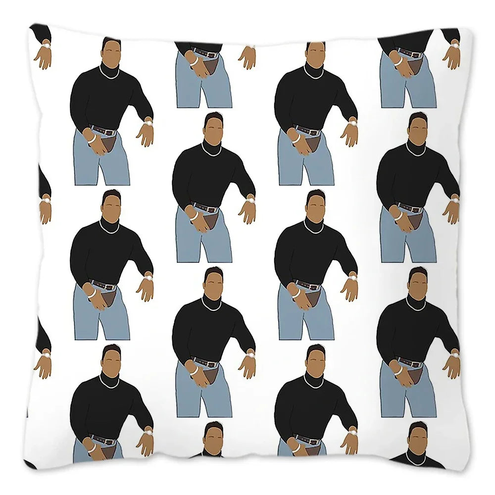 The Rock Face Dwayne Cushion Cover for Sofa Home Decorative American Actor Johnson Throw Pillow Cover Soft Velvet Pillowcase by Geo’s Online Store