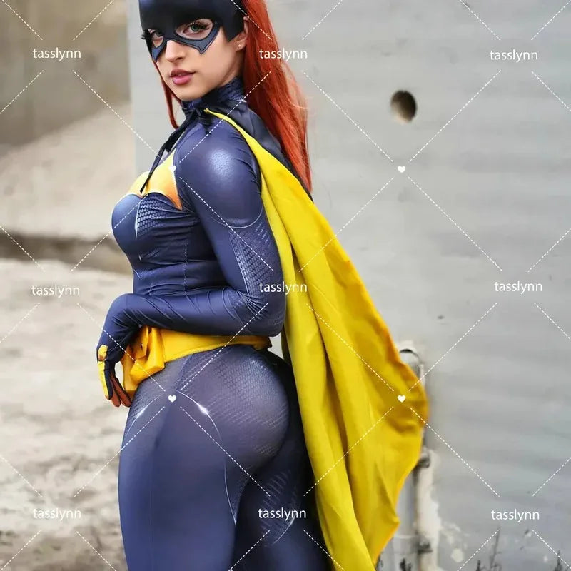 Bat Girls Cosplay Costumes Zentai Suit Bat Girl Bodysuit for Geek Girl Halloween Costumes for Women Excluding Cloak Belt Mask by Geo’s Online Store
