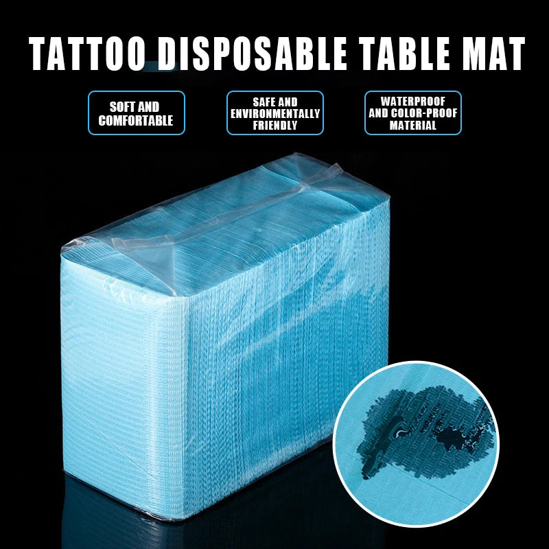 Tattoo Clean Pad 25/50/125Pcs Tattoo Clean Pad For Permanent Makeup Tattoo Machine Kit Waterproof Disposable Tattoo Clean Pad by Geo’s Online Store