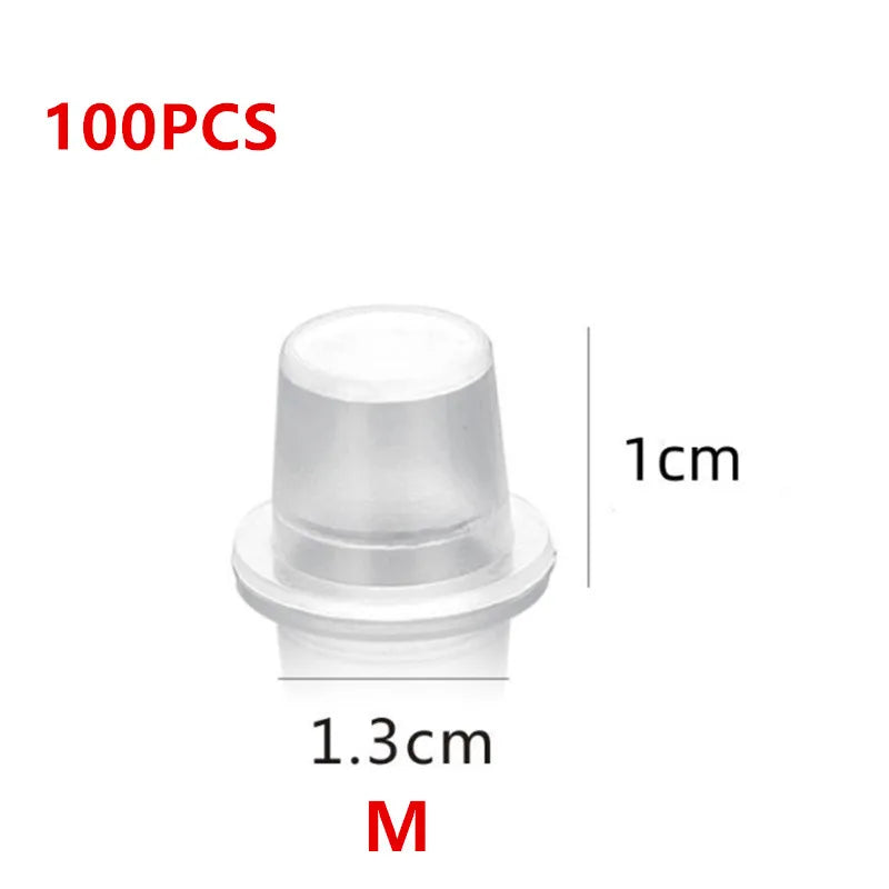 100pc S/M/L Plastic Disposable Microblading Tattoo Ink Cups Permanent Makeup Pigment Clear Holder Container Cap Tattoo Accessory by Geo’s Online Store
