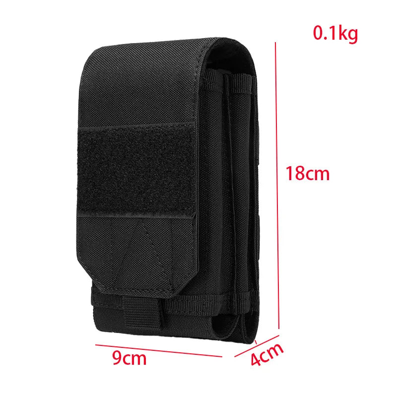 Double Molle Laser Cell Phone Pouch Tactical Belt EDC Pouch Holder Waist Accessories Bag Outdoor Camping Mobile Phone Pack Bag by Geo’s Online Store