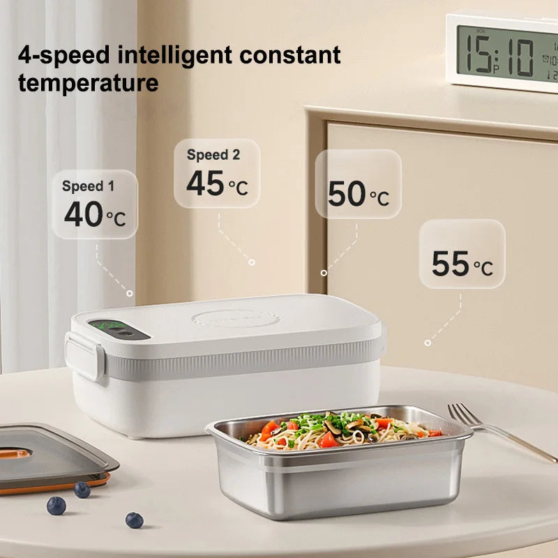 Constant Temperature Electric Lunch Box 14000mAh 1L Large Capacity Electric Lunch Box 304 Stainless Steel Insulation Lunch Box by Geo’s Online Store