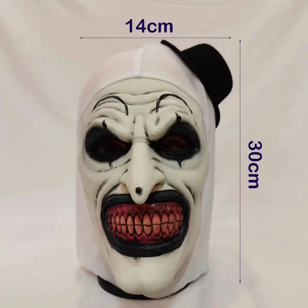 Scary Cosplay Mask Halloween Clown Bloody Latex Soft Props Party Terrifier Costume Masks Adult One Size by Geo’s Online Store