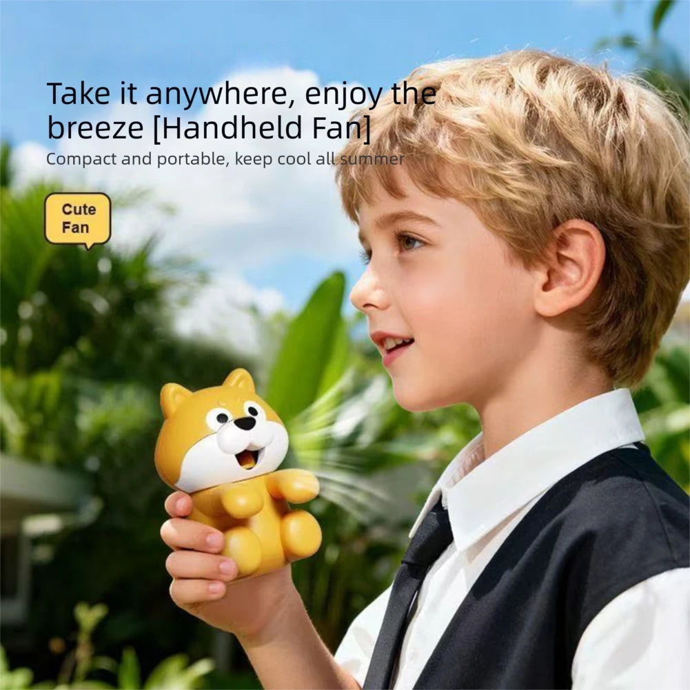 Mini Clip-On Fan Cup Bowl Air-Blowing Cooling Attachment Dog-Shaped Cute Cartoon Design Food Cooler Robot Children Like Gift by Geo’s Online Store