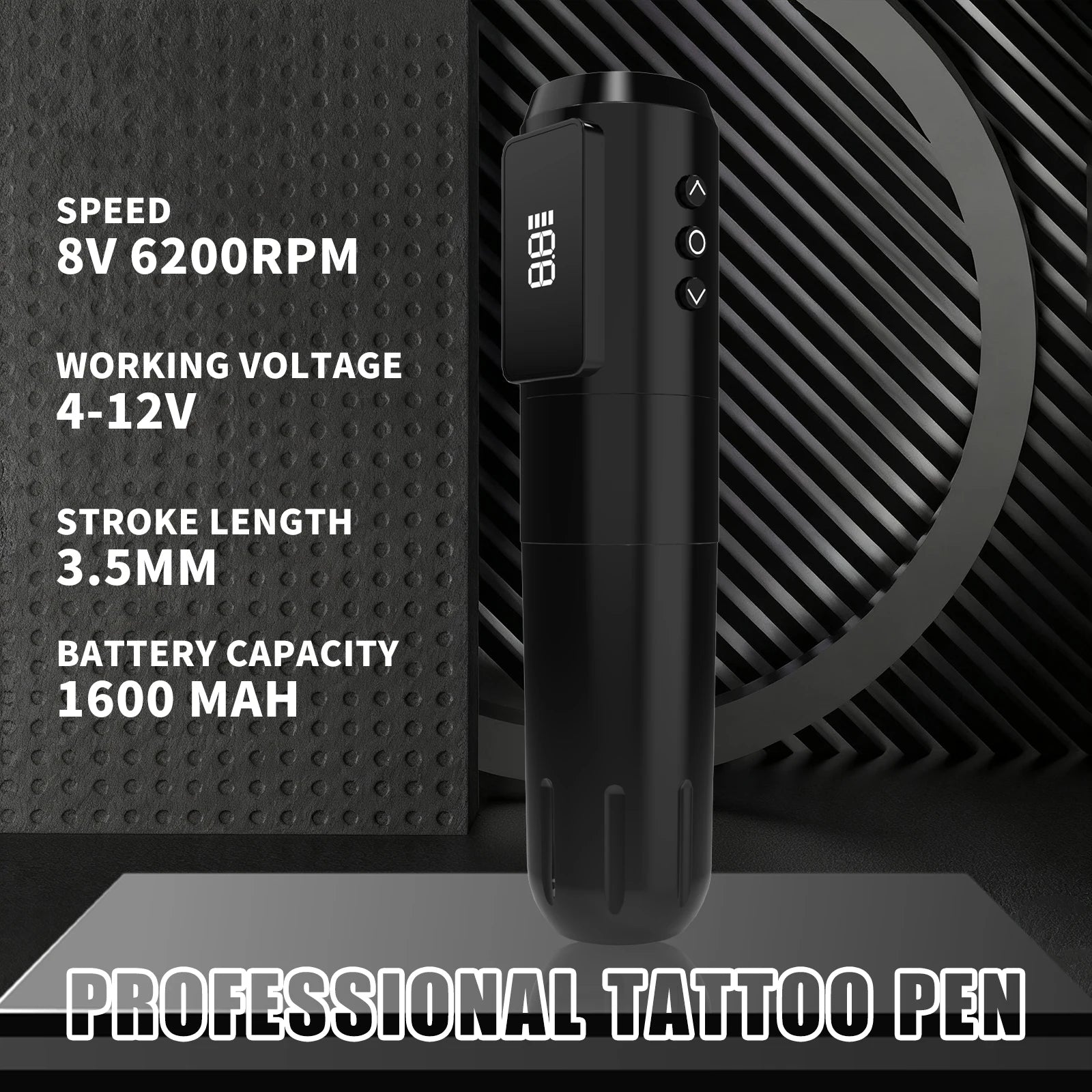 YILONG Wireless Tattoo Gun Kit With 1600MAH Power and LED Screen 3.5MM Stroke Rotary Tattoo Machine Pen Set for Tattoo Beginners by Geo’s Online Store