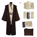 Obi Wan Kenobi Jedi Cosplay Costume Adult Unisex Coat Friar Uniform Robe Full Set Accessories Halloween Carnival Outfits by Geo’s Online Store