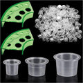 302PCS Tatoo Ink Caps Kit, Include 300 Tatoo Ink Cups Mixed Size and 2 Ink Cap Holder for Tatoo Ink Tatoo Accessory Tatoo Suppli by Geo’s Online Store