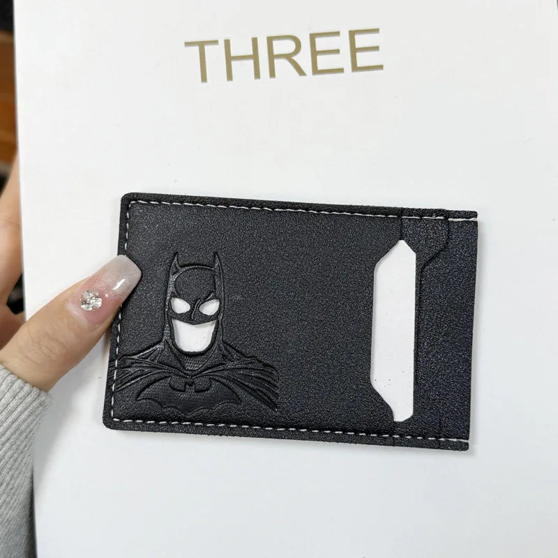 1 Leather Super Anime ID Card Holder Personalized Superhero Mask Card Case Gift by Geo’s Online Store