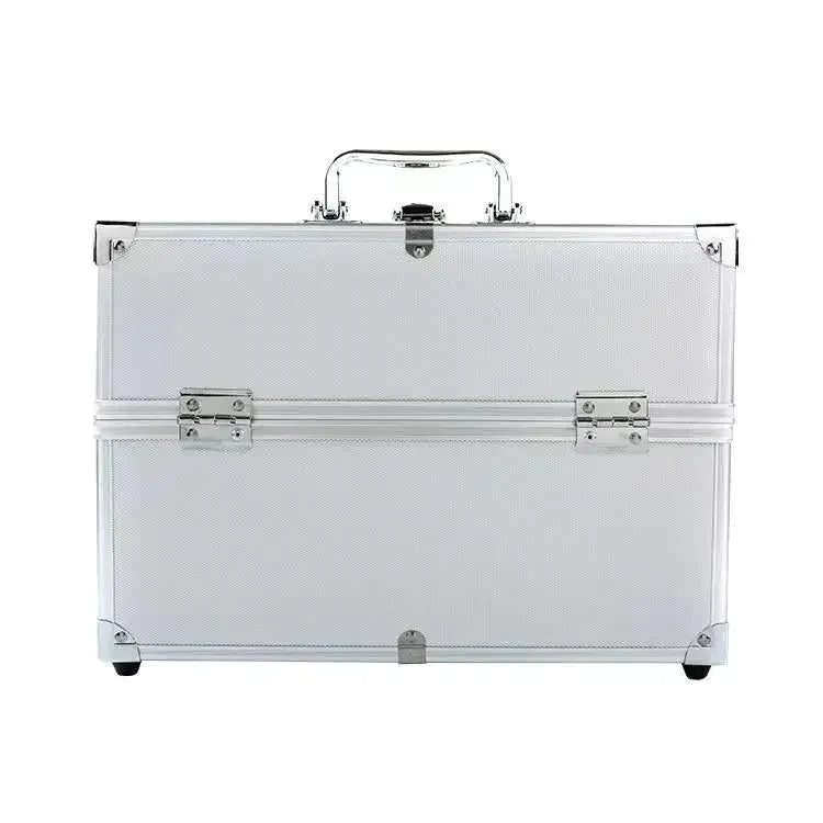 1Pcs Professional Tattoo Nail Case Aluminum Alloy Case Cosmetic Storage Box Cosmetic Case Portable Multi-layer Large-capacity by Geo’s Online Store