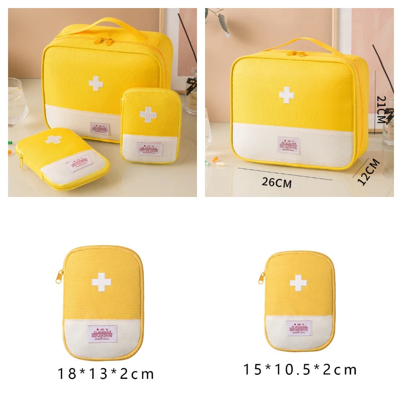 3 Pcs/set Portable Medical Storage Bag Camping Emergency First Aid Kit Organizer Home Outdoor Travel Bag by Geo’s Online Store