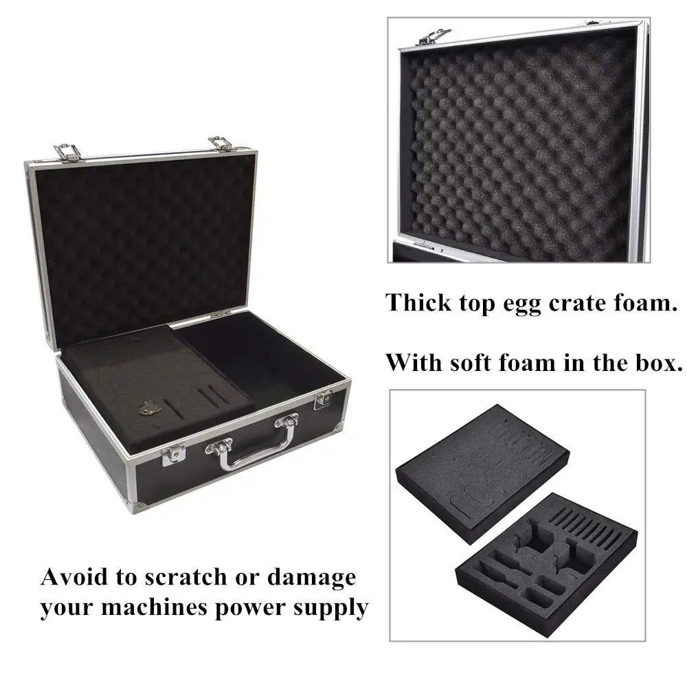 Large Tattoo Kit Case Box Aluminum Tattoo Machine Case Makeup Carry Box 2 Colors Storage Carrying Case for Tattoo Accessories by Geo’s Online Store