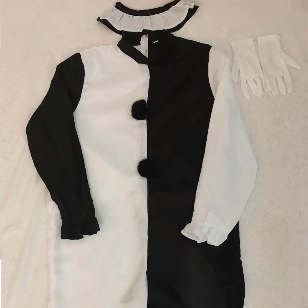 Art Clown Cosplay Costume Outfits the Killer Art Clown Jumpsuit Bodysuit Headgear for Halloween by Geo’s Online Store