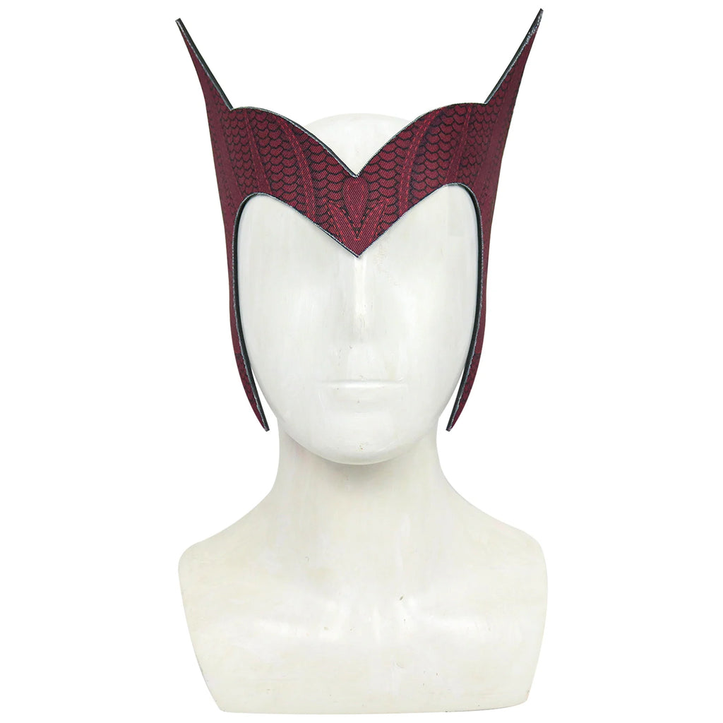 Superhero Scarlet Witch Cosplay Headband Mask Leather Headwear Face Cover Halloween Costumes Party For Adult Cosplay Props by Geo’s Online Store