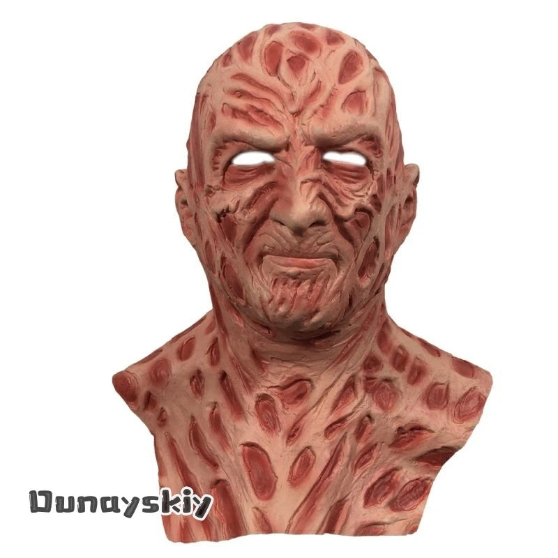 Yumekiri@3Pcs Freddy Krueger Costume Cospaly Costumes Halloween Killer Knitted Dress Hat Gloves Full Set Carnival Disguise by Geo’s Online Store