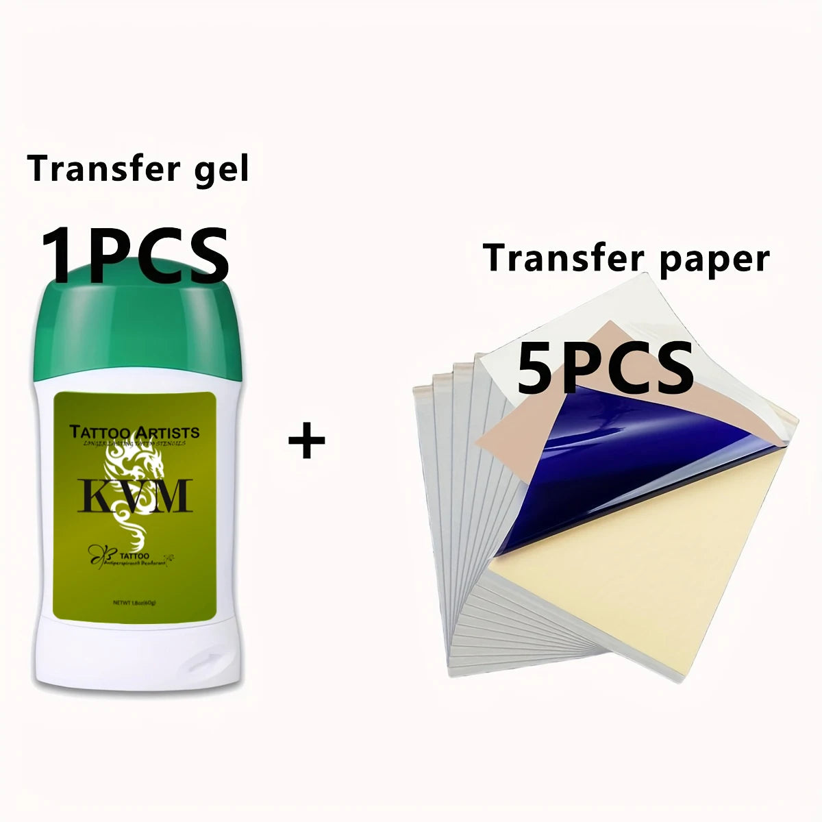 KVM Tattoo Transfer Cream Gel with tattoo transfer paper kit, Tattoo Transfer Machine accessories for A4 Size Stencil Paper by Geo’s Online Store