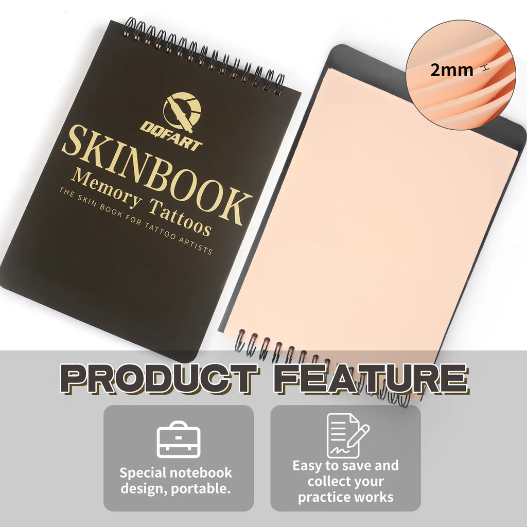 DQFART 5Pcs Blank Tattoo Practice Skin Book 2mm Thick Permanent Makeup Accessories for Beginners and Experienced Artists by Geo’s Online Store