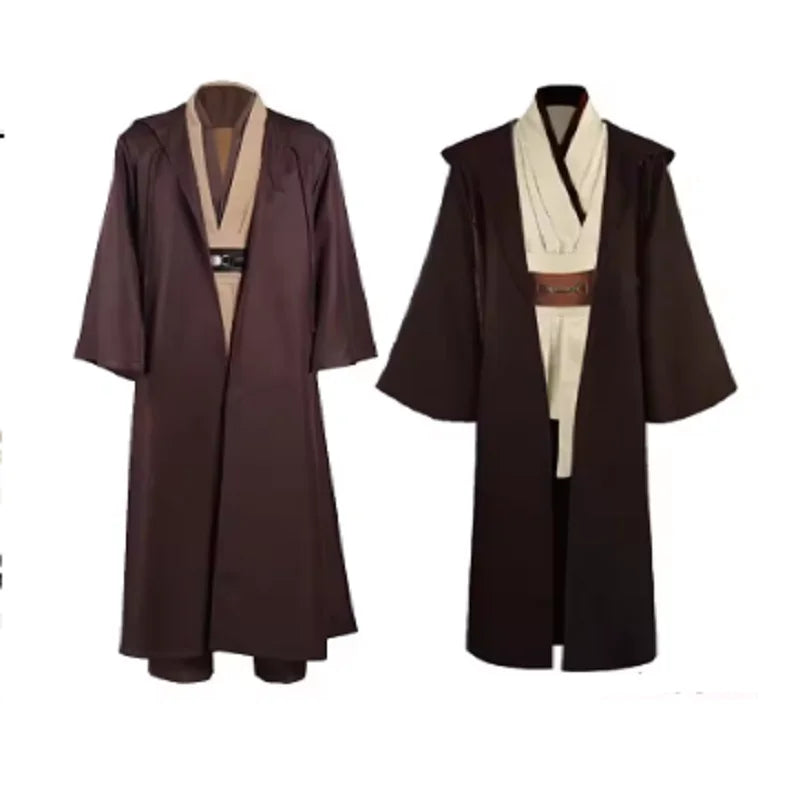 Obi Wan Kenobi Jedi Cosplay Costume Adult Unisex Coat Friar Uniform Robe Full Set Accessories Halloween Carnival Outfits by Geo’s Online Store