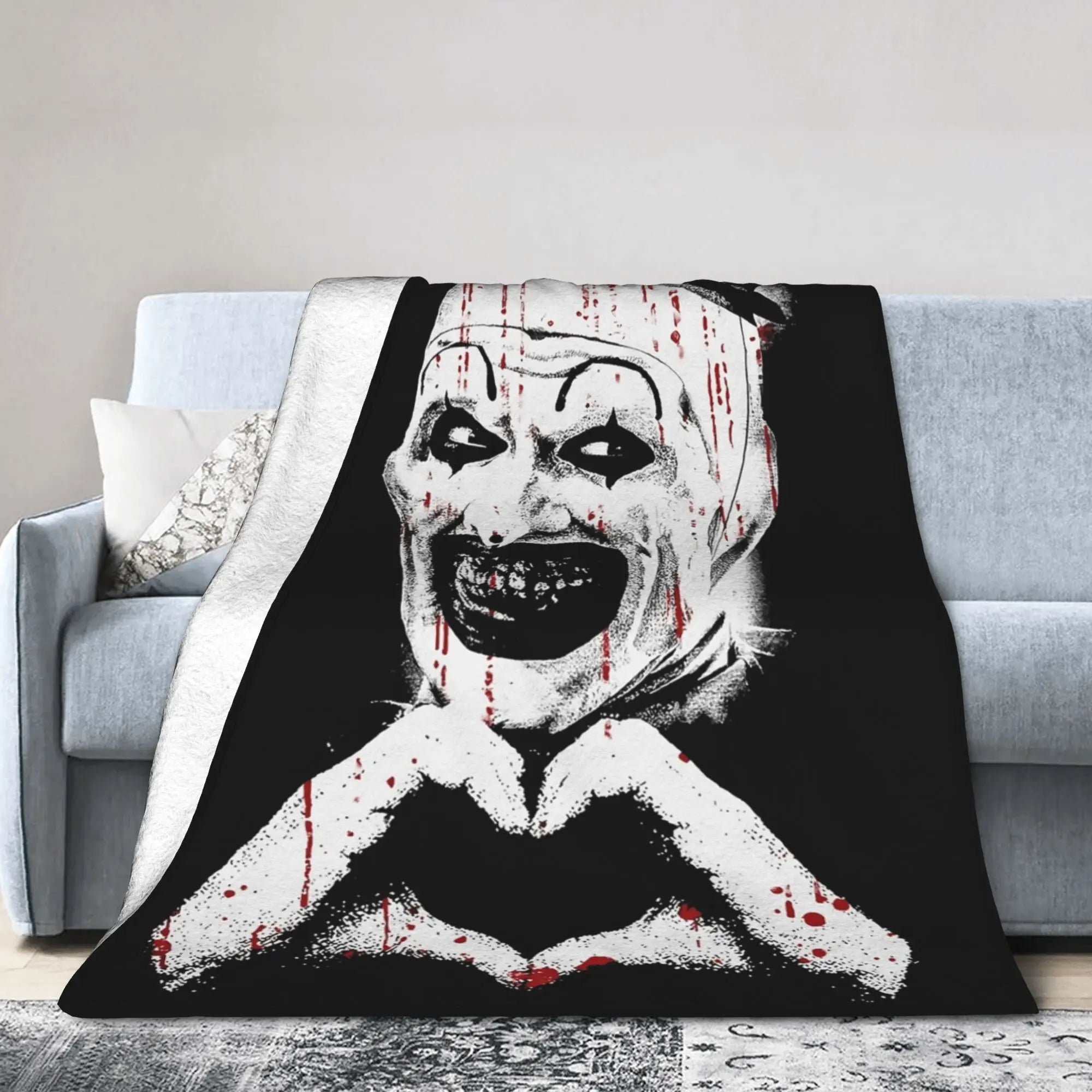 Art The Clown Terrifier Vintage Blankets Coral Fleece Plush Spring Autumn Super Soft Throw Blankets for Home Car Quilt by Geo’s Online Store