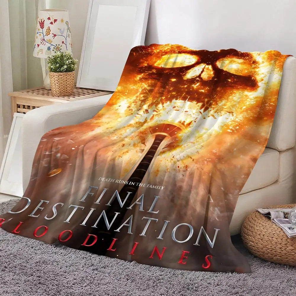 Thriller movie Final Destination Bloodlines Throw Flannel 240g Blanket Soft Skin-friendly For Sofa Nap Air-Conditioned Room by Geo’s Online Store