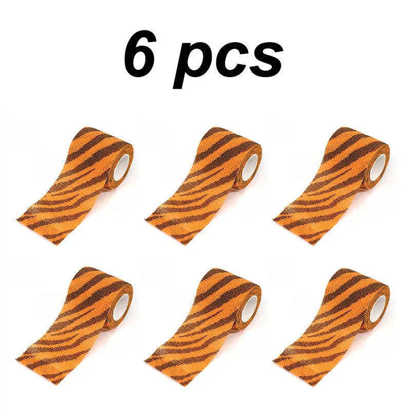1/2/6 pcs Animal Printed Self Adhesive Tattoo Elastic Bandage 4.5m Sports Wrap Tape for Finger Joint Knee First Aid Kit Pet Tape by Geo’s Online Store