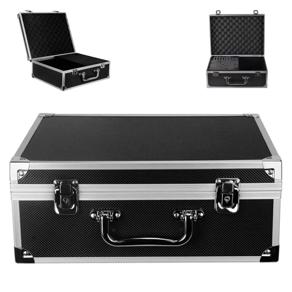 Large Tattoo Kit Case Box Aluminum Tattoo Machine Case Makeup Carry Box 2 Colors Storage Carrying Case for Tattoo Accessories by Geo’s Online Store