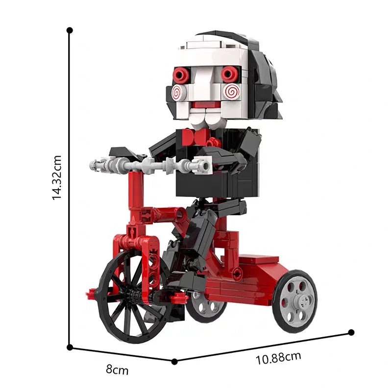 MOC Chainsaw Scary Puppet Billy Doll Building Blocks Horror Movie Murderer Action Figure Puzzle Display Decor Toy For Kid by Geo’s Online Store