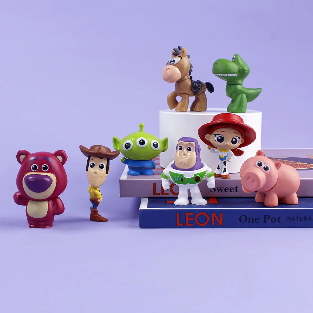 8pcs / Set Toy Story Action Figure Anime Cartoon Model Doll Car Decoration Cake Accessories Anime Figure Toy Children's Gift by Geo’s Online Store