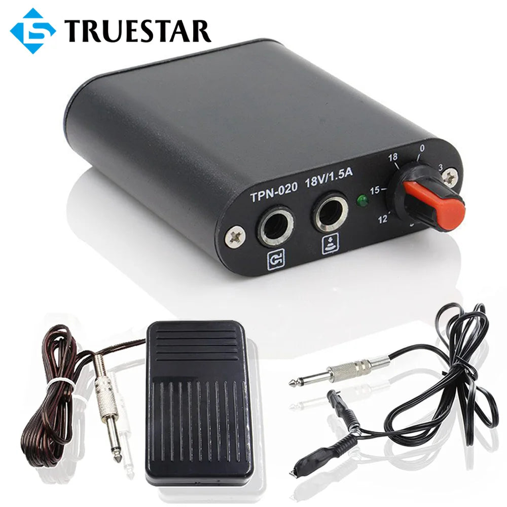Mini Tattoo Power Supply Kit With Tattoo Machine Foot Pedal Switch Tattoo Source Controller With Plug For Machine Pen Body Art by Geo’s Online Store
