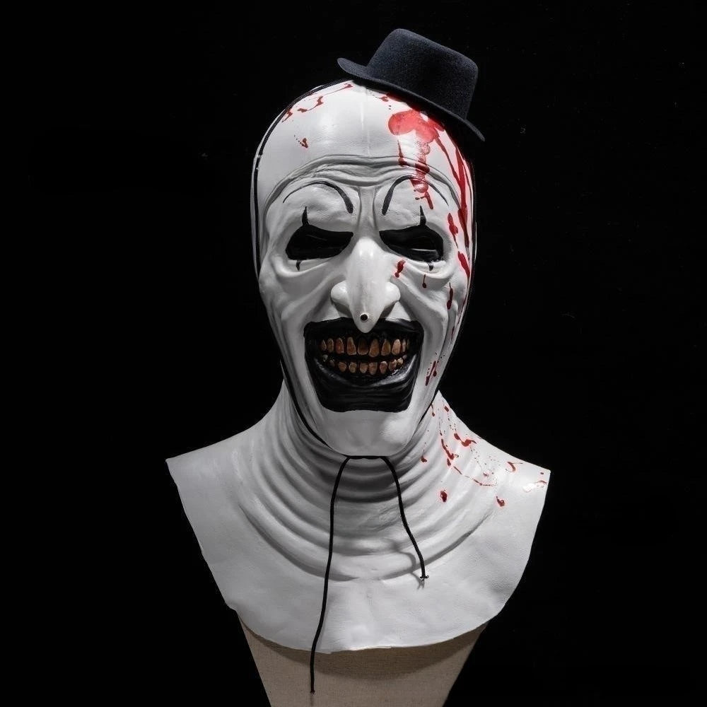 Art The Clown Cosplay Movie Terrifier 2 Art The Clown Cosplay Costume Jumpsuit Mask Halloween Costumes Mask for Men Women by Geo’s Online Store