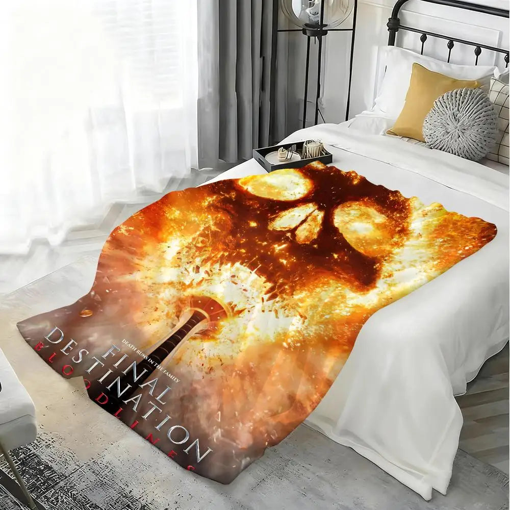 Thriller movie Final Destination Bloodlines Throw Flannel 240g Blanket Soft Skin-friendly For Sofa Nap Air-Conditioned Room by Geo’s Online Store